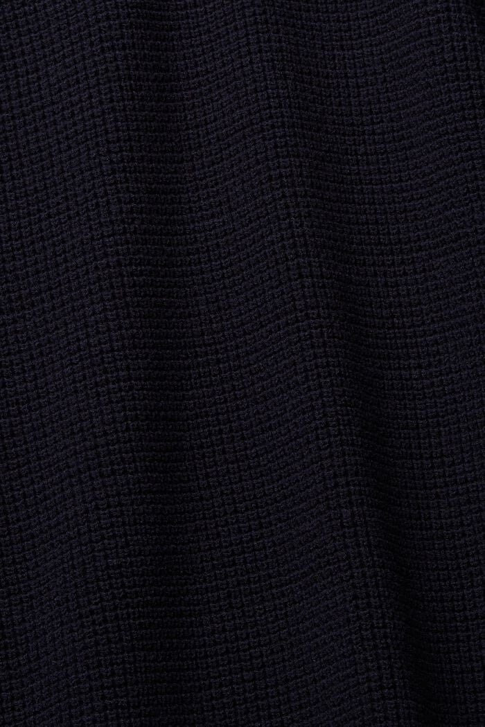Jersey de punto holgado y cuello en pico, NAVY, detail image number 5