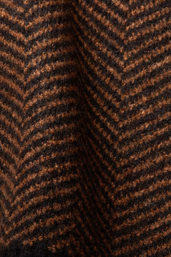 Jersey en mezcla de lana con diseño de espiga, BLACK, detail image number 6