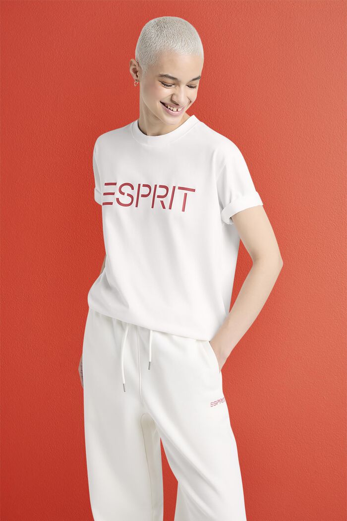 Camiseta unisex en jersey de algodón con logotipo, OFF WHITE, detail image number 0
