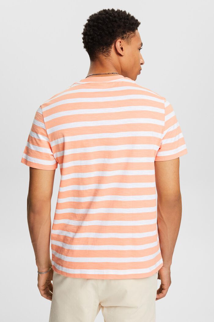 Camiseta a rayas en tejido jersey de algodón, PASTEL ORANGE, detail image number 2