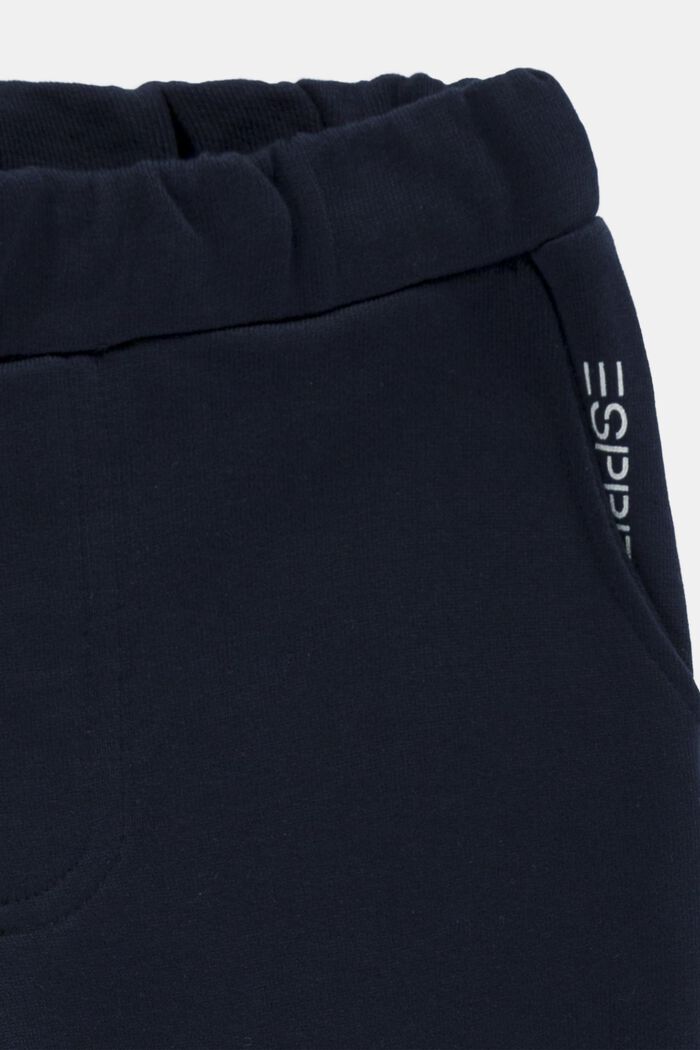 Pantalón de felpa básico en 100 % algodón, NAVY, detail image number 2