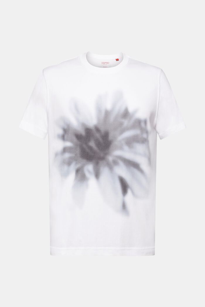 Camiseta estampada de algodón Pima, WHITE, detail image number 6