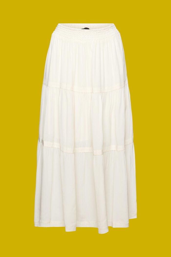 Falda midi clásica, WHITE, detail image number 6
