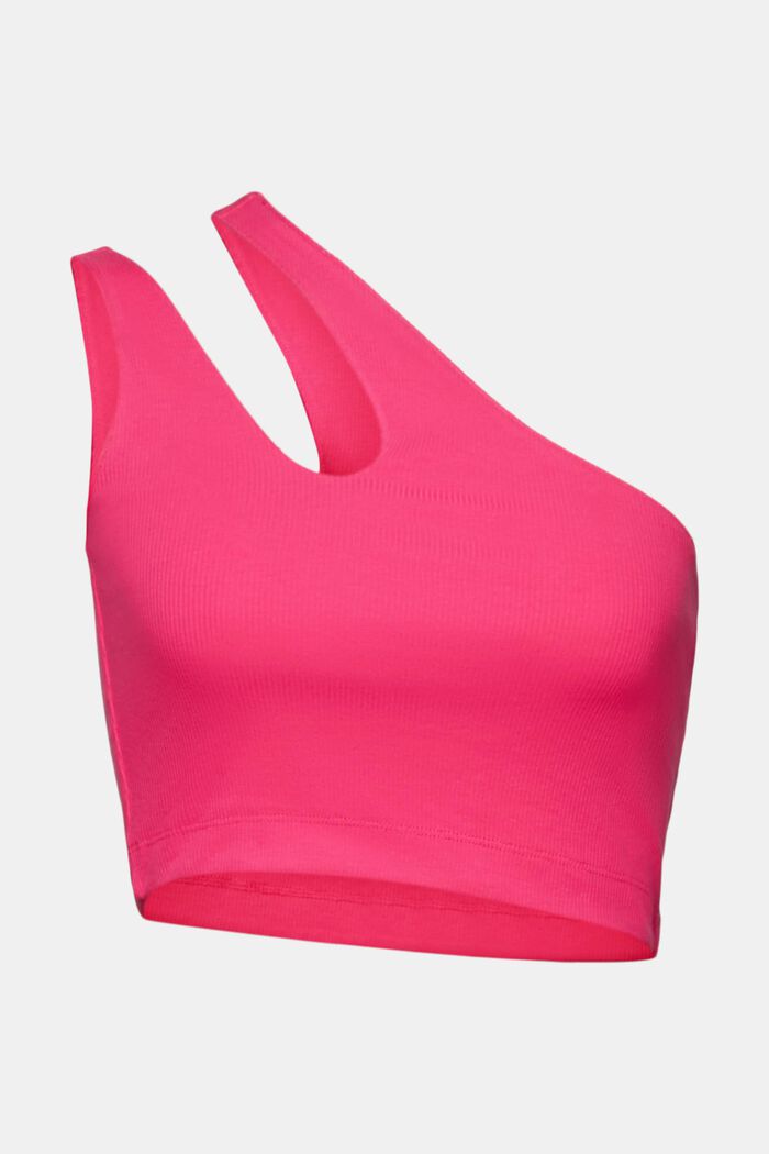 Top cropped con hombro al descubierto, PINK FUCHSIA, detail image number 6