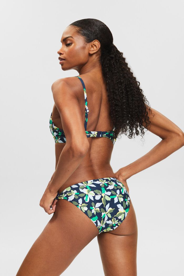 Top de bikini estampado con relleno, NAVY, detail image number 3