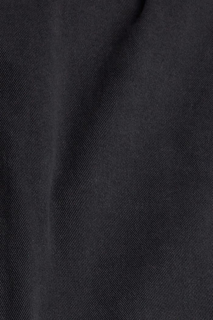 Pantalón con componente elástico y detalle de cremallera, BLACK, detail image number 1