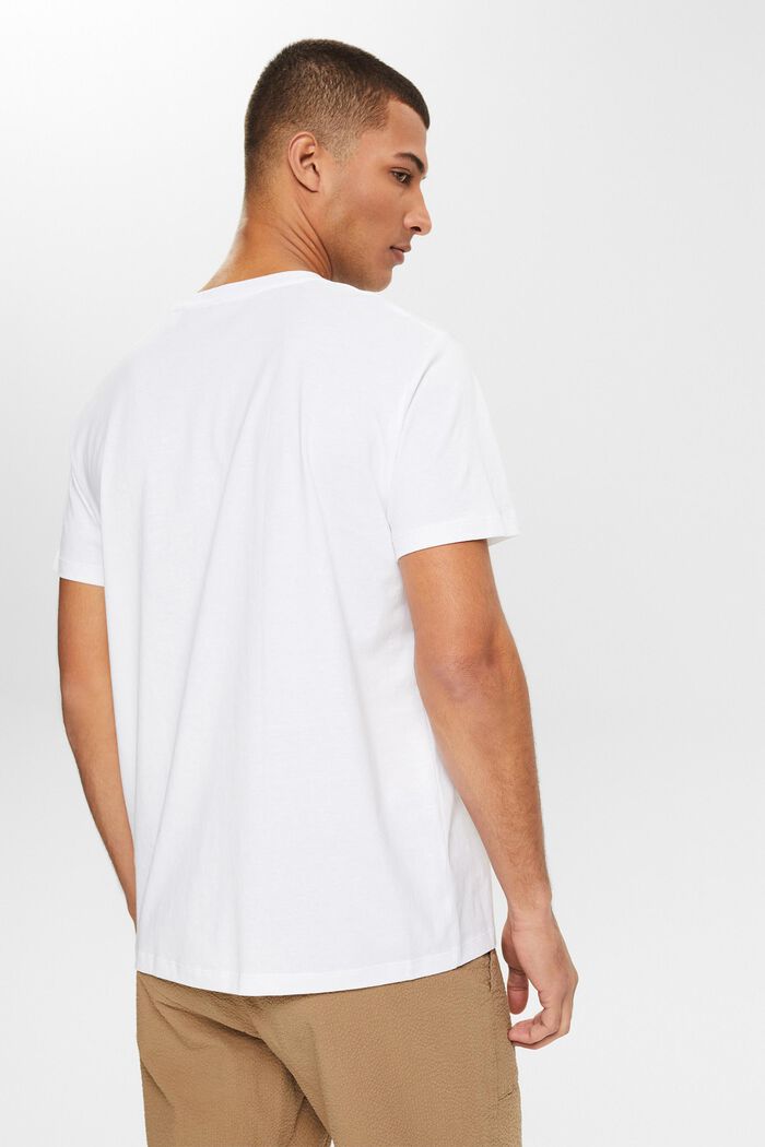 Camiseta de jersey con estampado, WHITE, detail image number 4