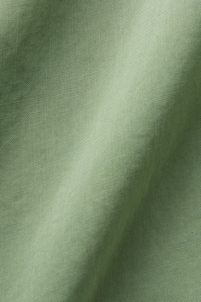 Blusa sin mangas con escote elástico, PALE KHAKI, detail image number 4