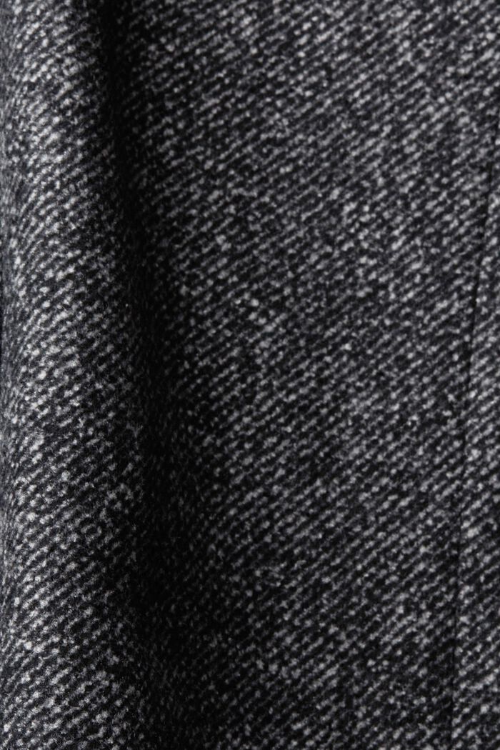 Abrigo acolchado en mezcla de lana con forro desmontable, ANTHRACITE, detail image number 1