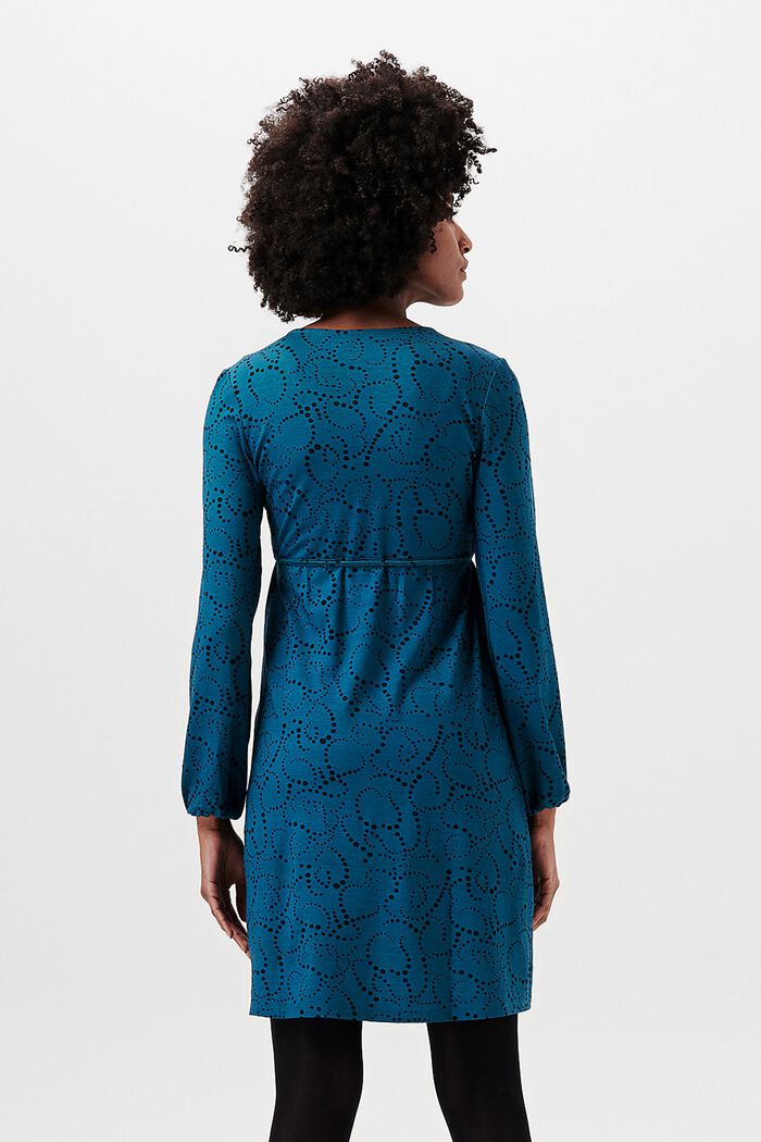 Vestido de tejido jersey estampado, LENZING™ ECOVERO™, BLUE CORAL, detail image number 3
