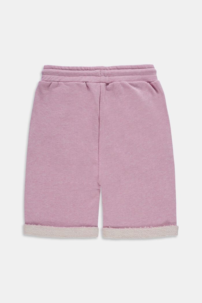 Pantalones cortos de felpa en algodón, LIGHT PINK, detail image number 1