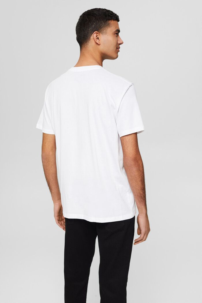 Camiseta de jersey con logotipo, 100% algodón, WHITE, detail image number 3