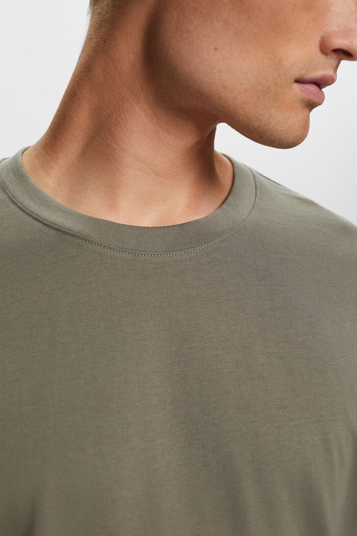 Camiseta de manga larga de tejido jersey, 100% algodón, GUNMETAL, detail image number 2