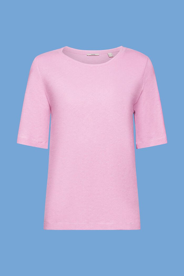 Camiseta de mezcla de lino, LILAC, detail image number 6
