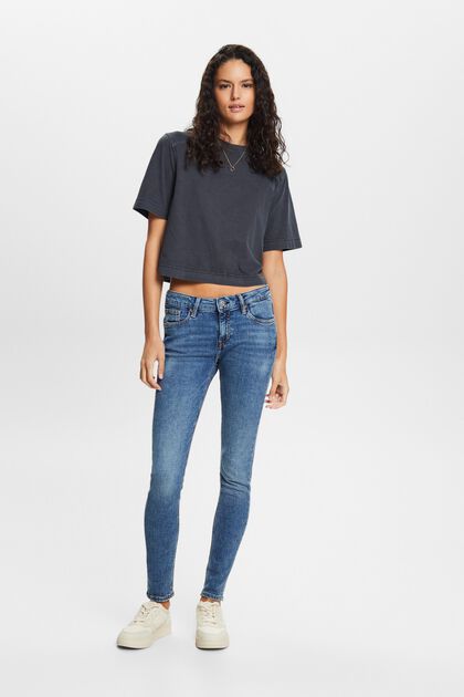 Reciclados: jeans mid-rise skinny fit elásticos