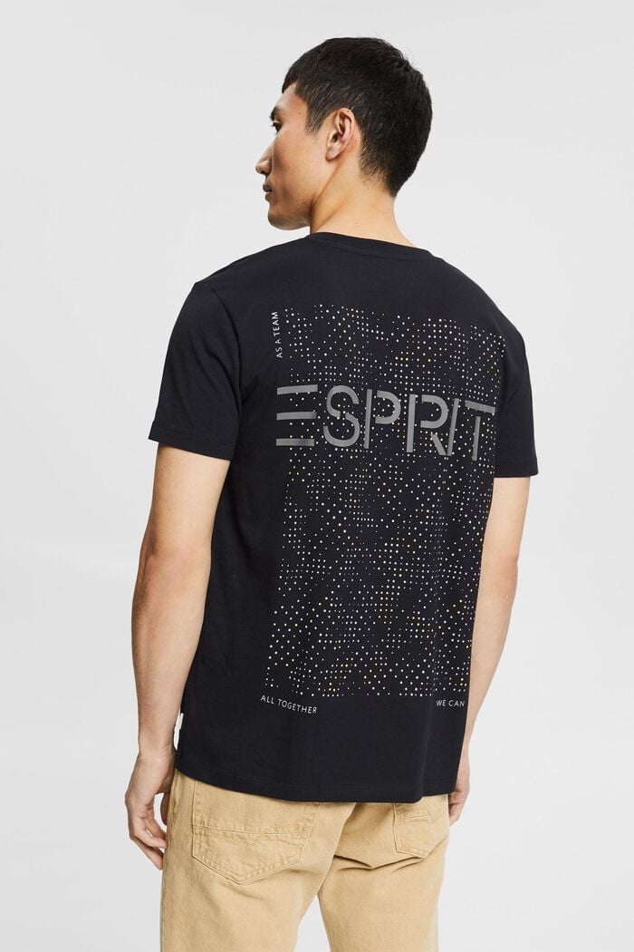 Camiseta con estampado en la espalda, 100% algodón ecológico, BLACK, detail image number 3