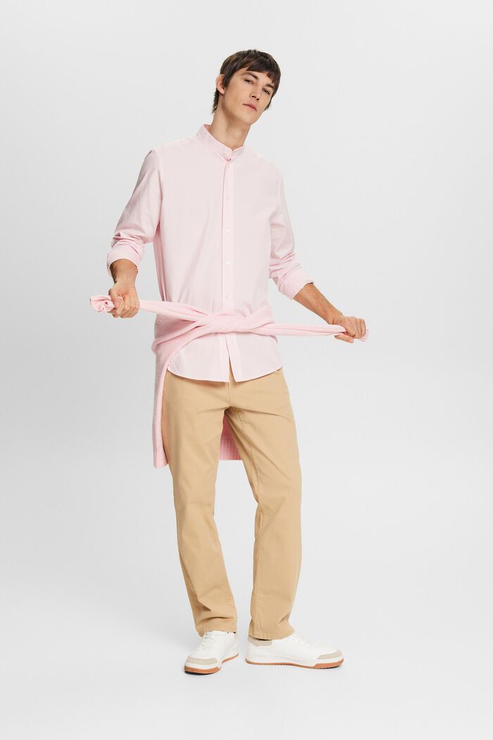 Camisa con cuello mao, PASTEL PINK, detail image number 1