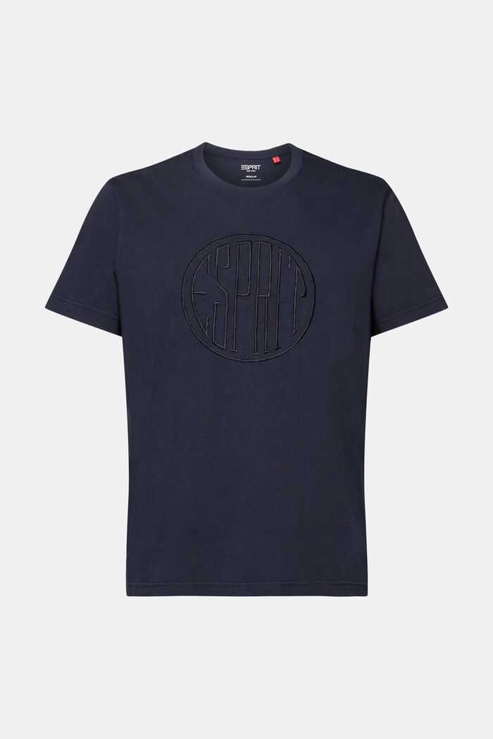 Camiseta con logotipo bordado, 100% algodón, NAVY, detail image number 6