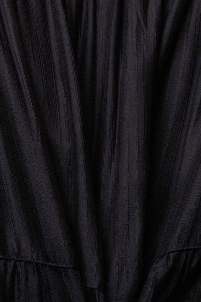 Vestido con rayas finas, LENZING™ ECOVERO™, BLACK, detail image number 4