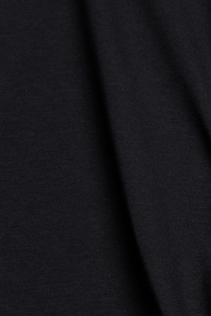 Shorts de jersey en algodón ecológico, BLACK, detail image number 4