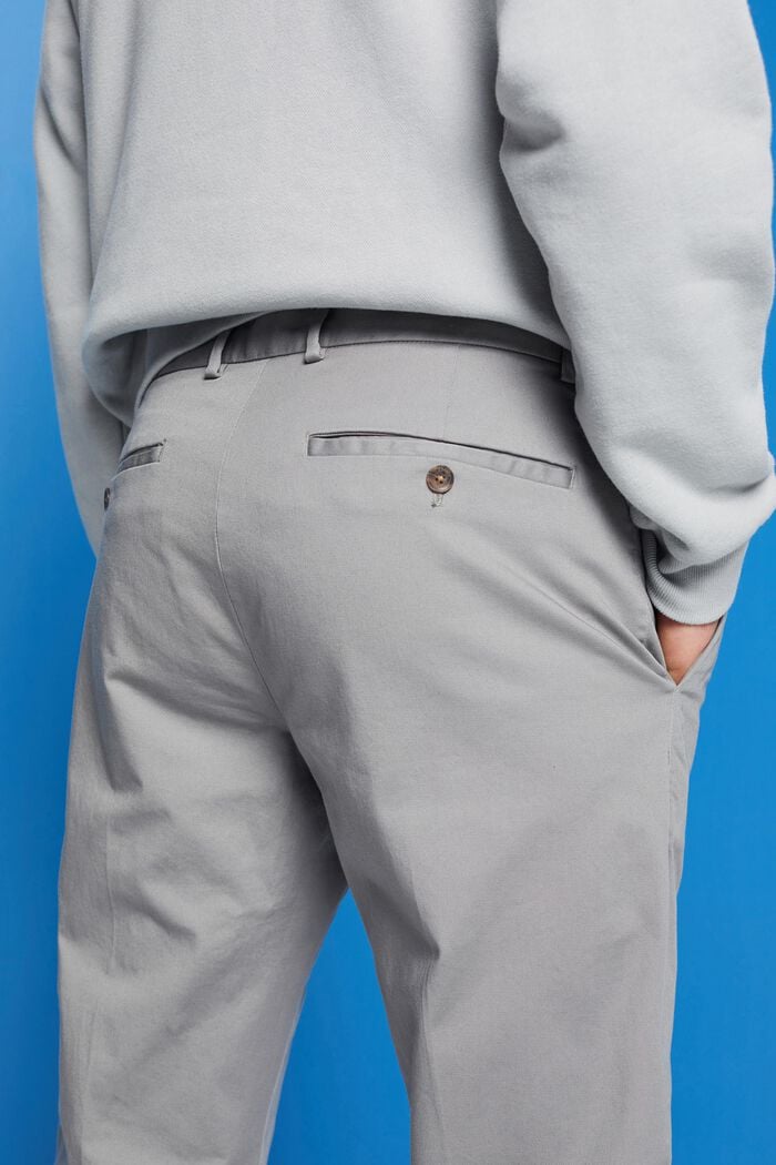 Pantalón chino elástico de algodón, MEDIUM GREY, detail image number 2