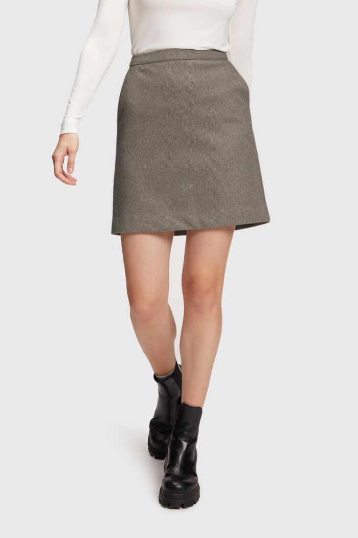 Minifalda con diseño entretejido en dos colores