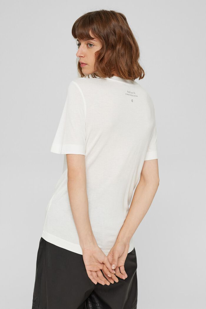 Camiseta con letras, LENZING™ ECOVERO™, OFF WHITE, detail image number 3