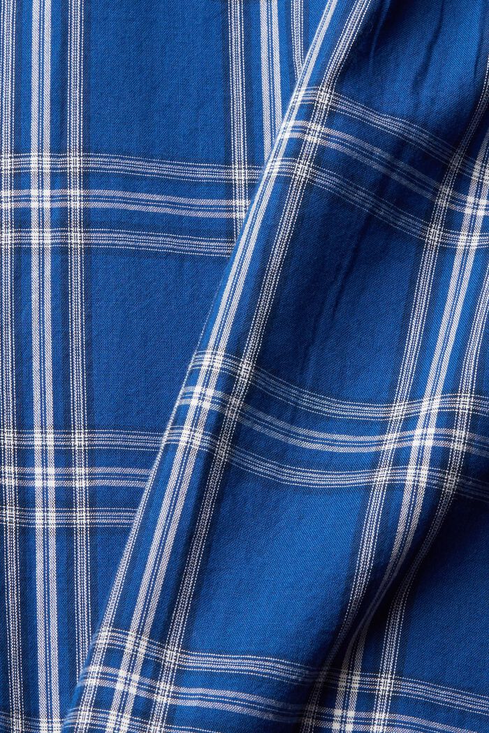 Blusa camisera de cuadros con cuello abotonado, BLUE, detail image number 5
