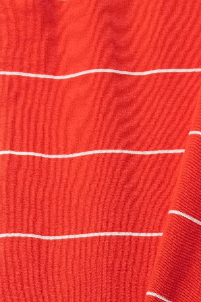 Camiseta de manga larga con diseño de rayas, algodón ecológico, RED, detail image number 5