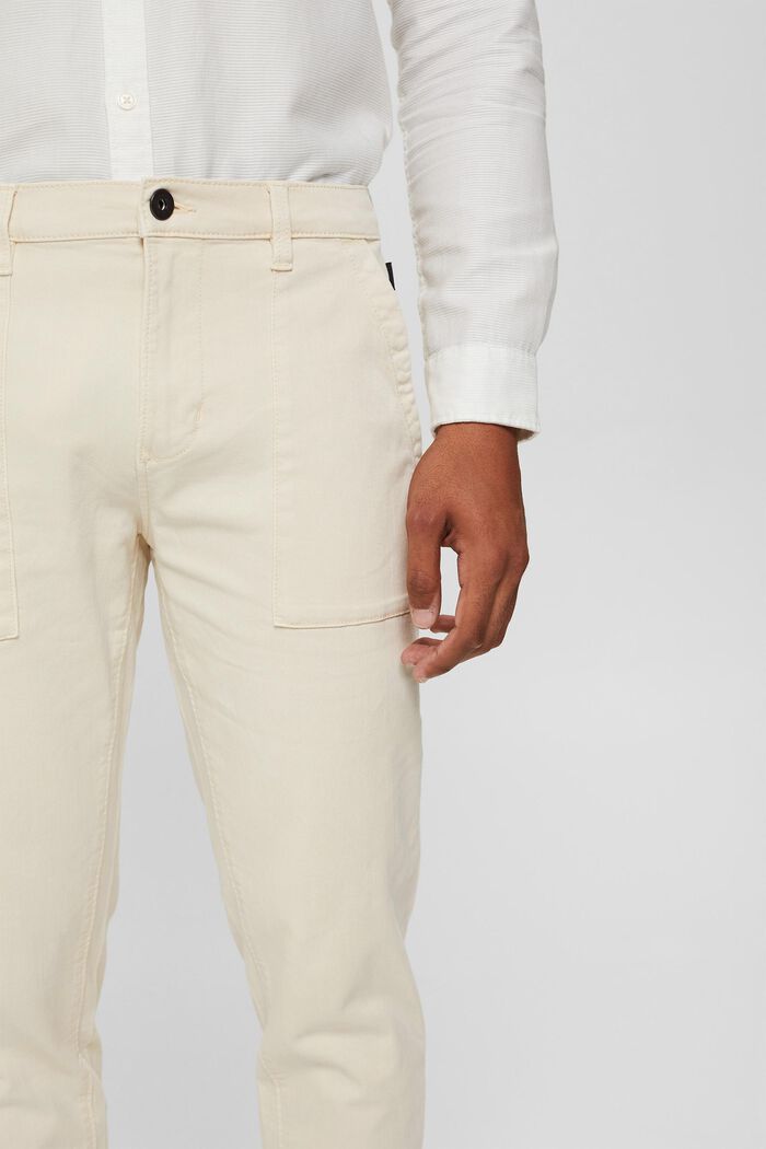 Pantalón tobillero de sarga con bolsillos grandes, SAND, detail image number 2