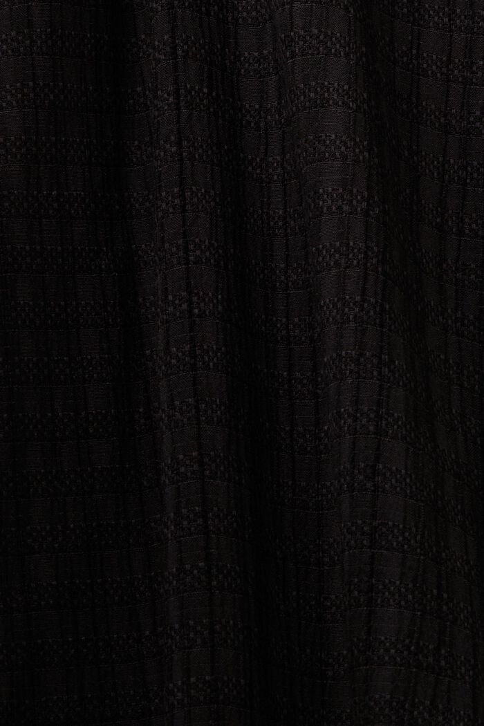 Vestido midi con textura, BLACK, detail image number 5