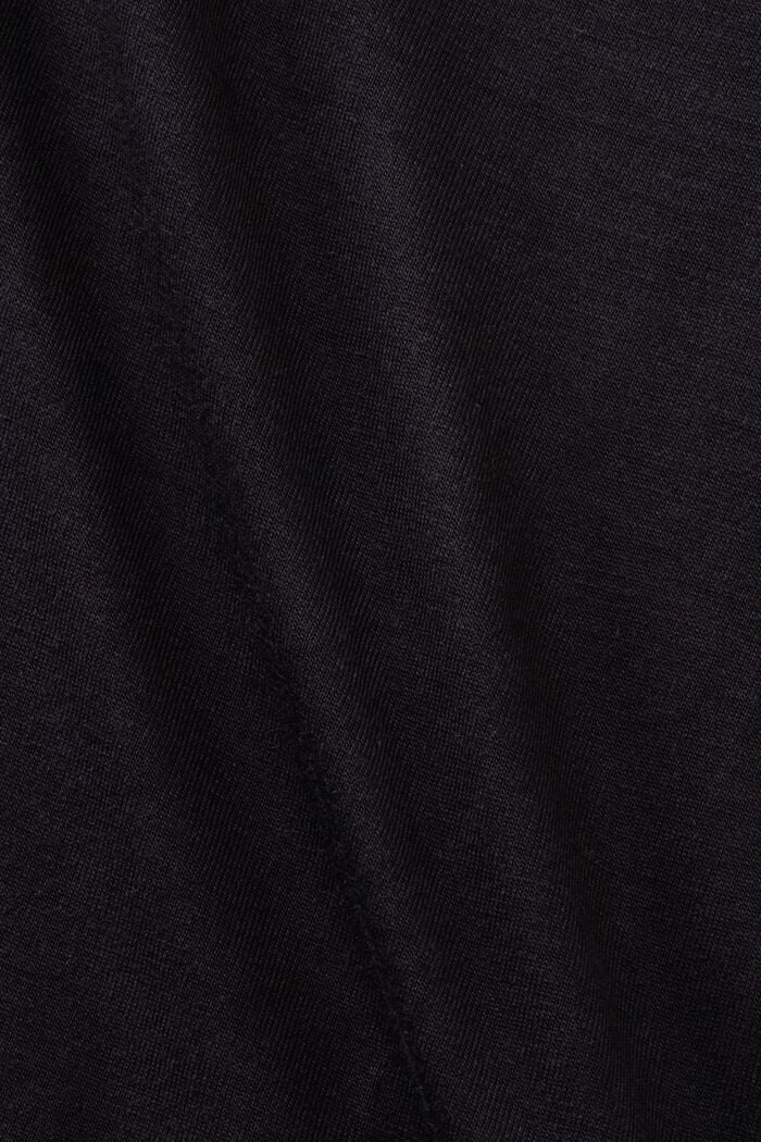 Camiseta de manga larga de tejido jersey con cuello cascada, BLACK, detail image number 5