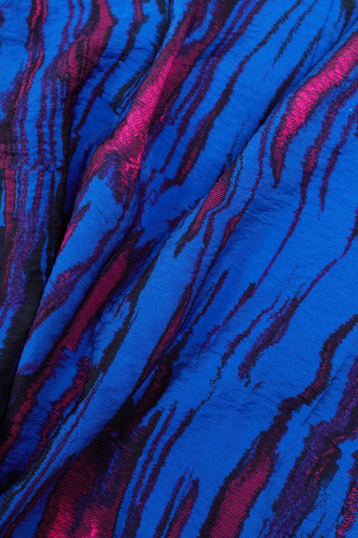 Minifalda arrugada estampada con diseño cruzado, BRIGHT BLUE, detail image number 6
