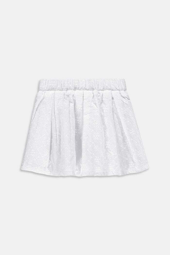 Falda con bordado calado, 100% algodón