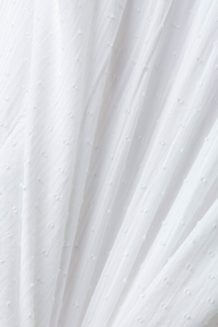 Blusa de tejido dobby con lazada, WHITE, detail image number 6