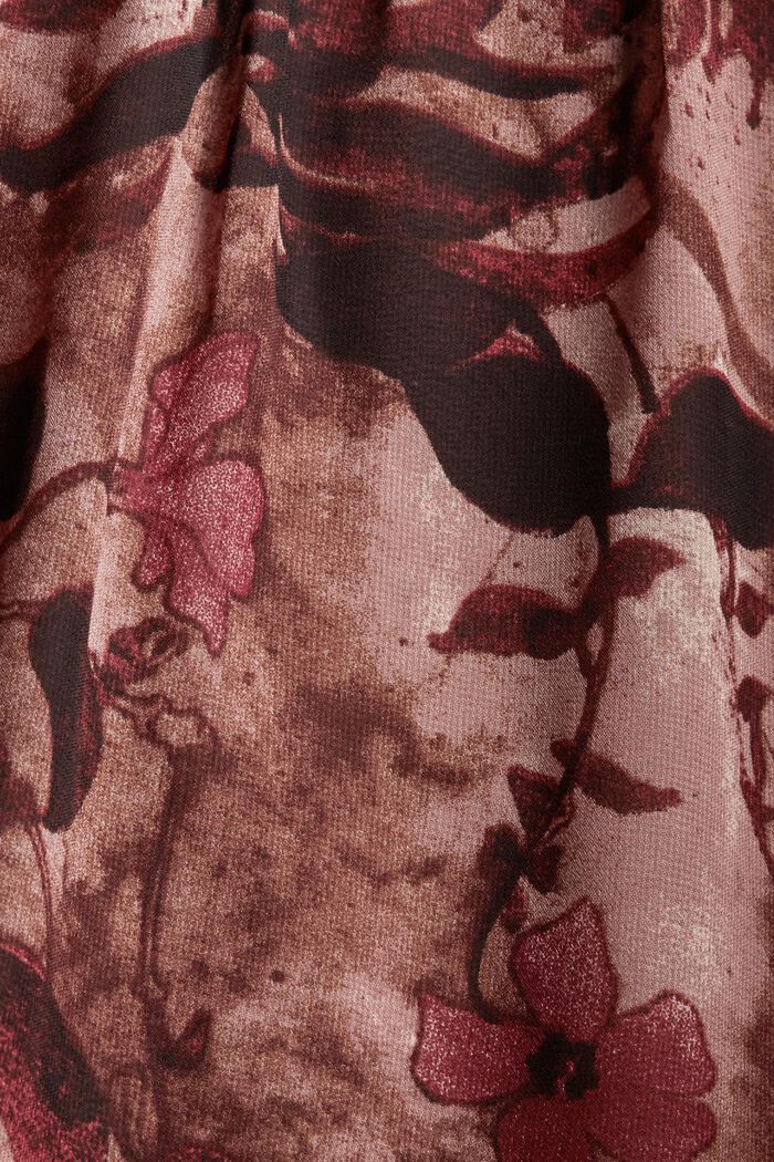 Reciclada: blusa de gasa con estampado de flores, OLD PINK, detail image number 4