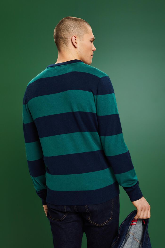 Jersey de lana a rayas sin costuras, DARK BLUE, detail image number 2