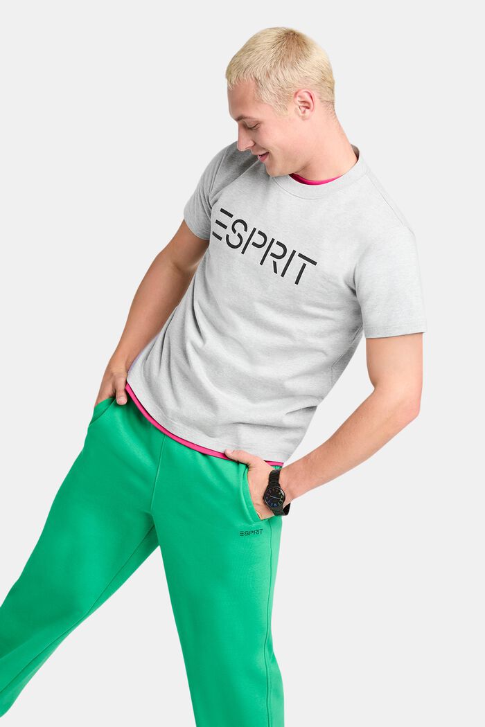 Camiseta unisex en jersey de algodón con logotipo, LIGHT GREY, detail image number 1