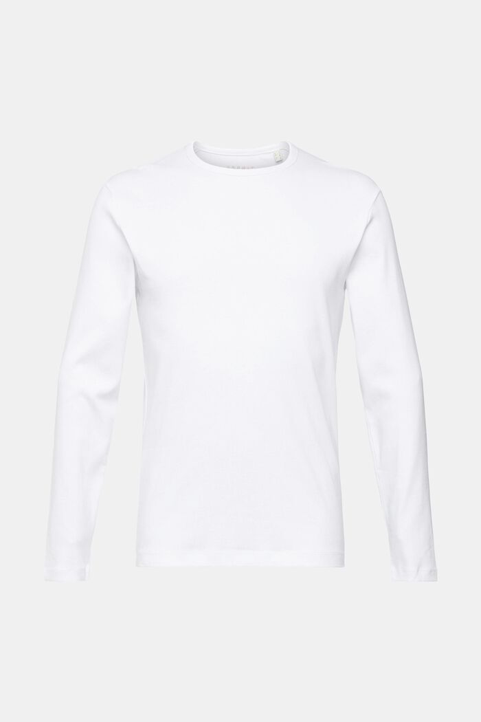 Camiseta manga larga de punto, WHITE, detail image number 6
