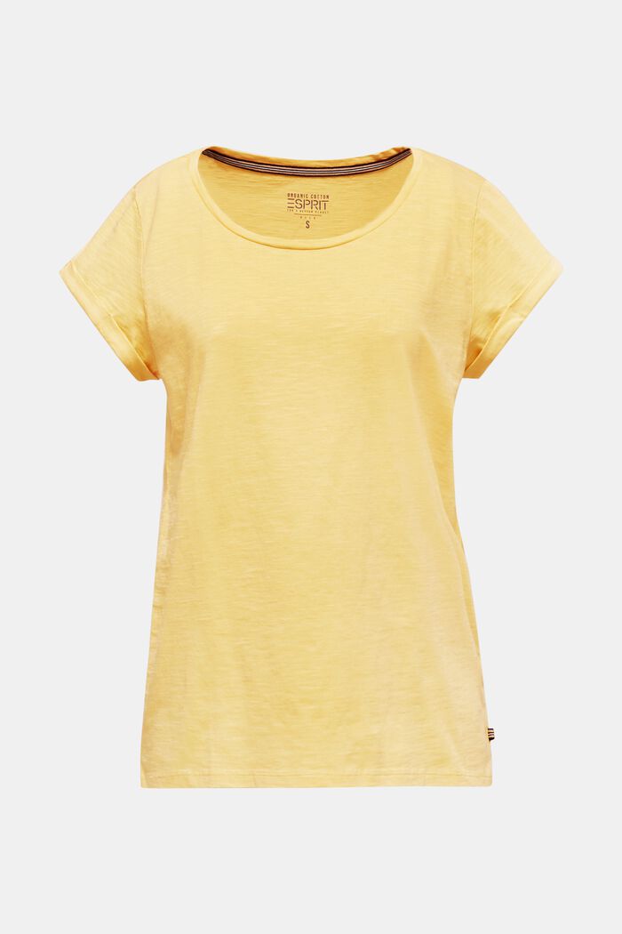 Camiseta ligera flameada, 100% algodón, YELLOW, detail image number 0