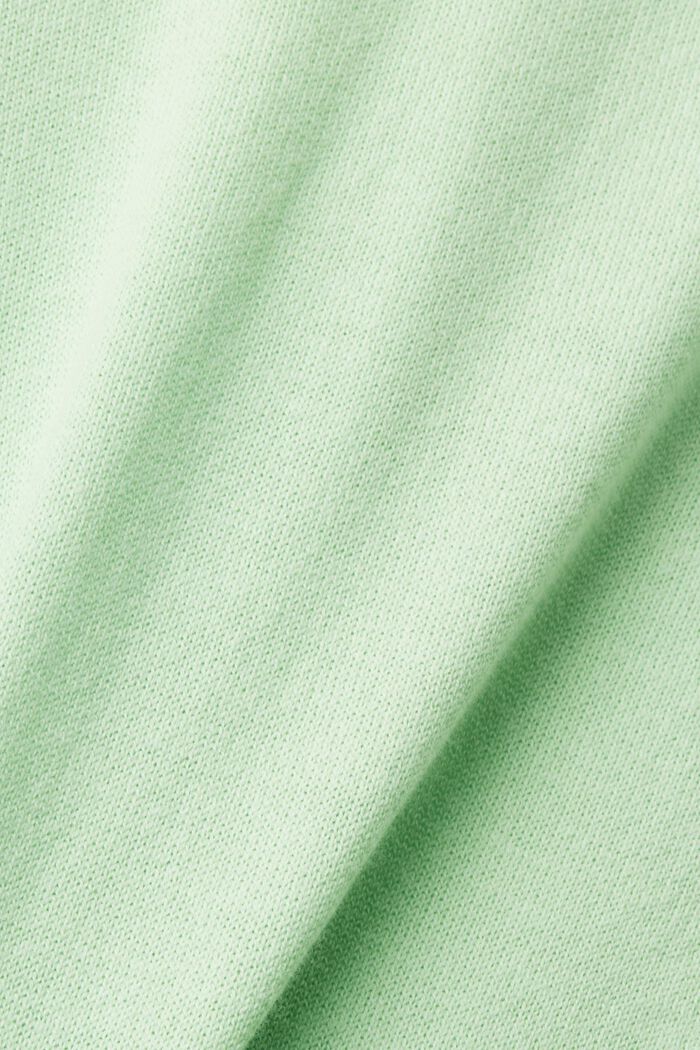 Jersey de algodón con cuello pico, CITRUS GREEN, detail image number 5