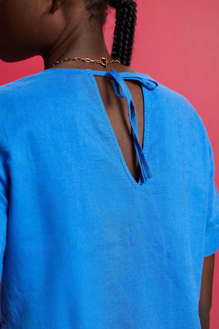 Blusa con detalle de abertura, BRIGHT BLUE, detail image number 2