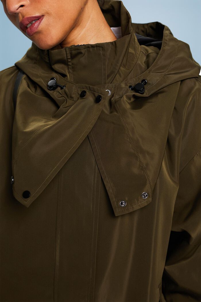 Abrigo con capucha desmontable, KHAKI GREEN, detail image number 1