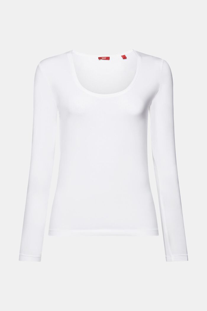 Camiseta de manga larga de jersey, 100% algodón, WHITE, detail image number 6
