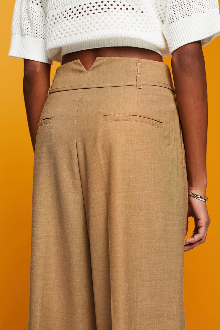 Pantalón con corte amplio, KHAKI BEIGE, detail image number 4