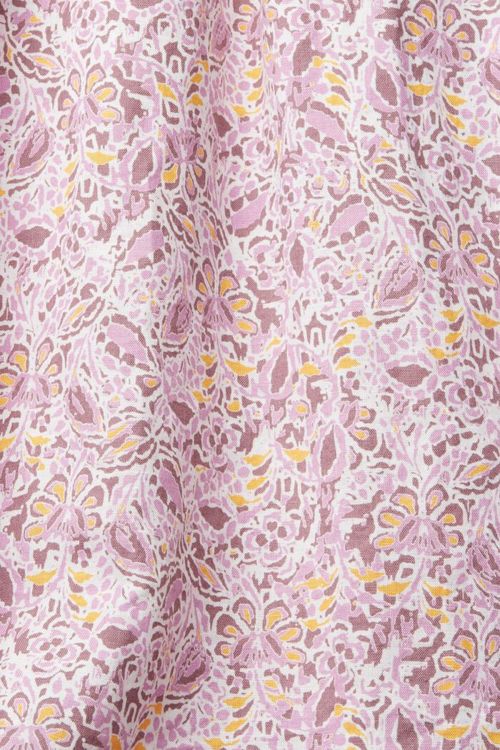 En mezcla de lino: blusa con estampado floral, LILAC, detail image number 5