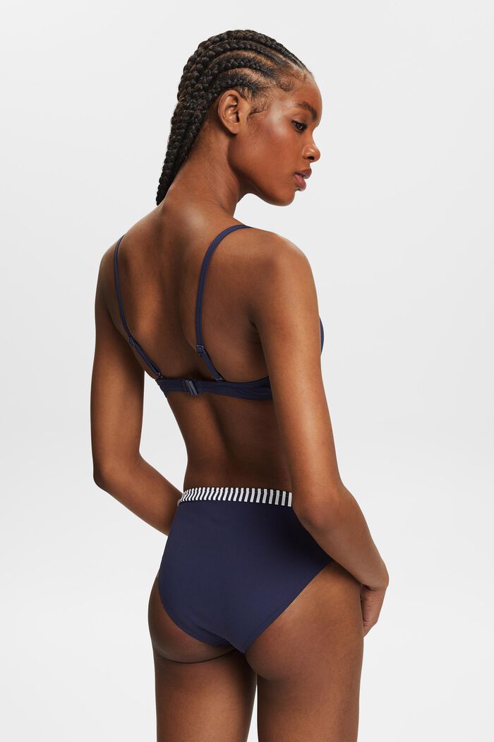 Top de bikini estampado con relleno y sin aros, NAVY, detail image number 3