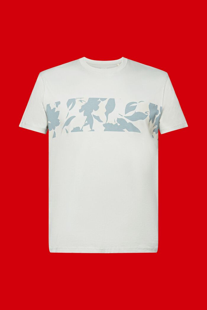 Camiseta con estampado frontal, 100% algodón, LIGHT GUNMETAL, detail image number 6