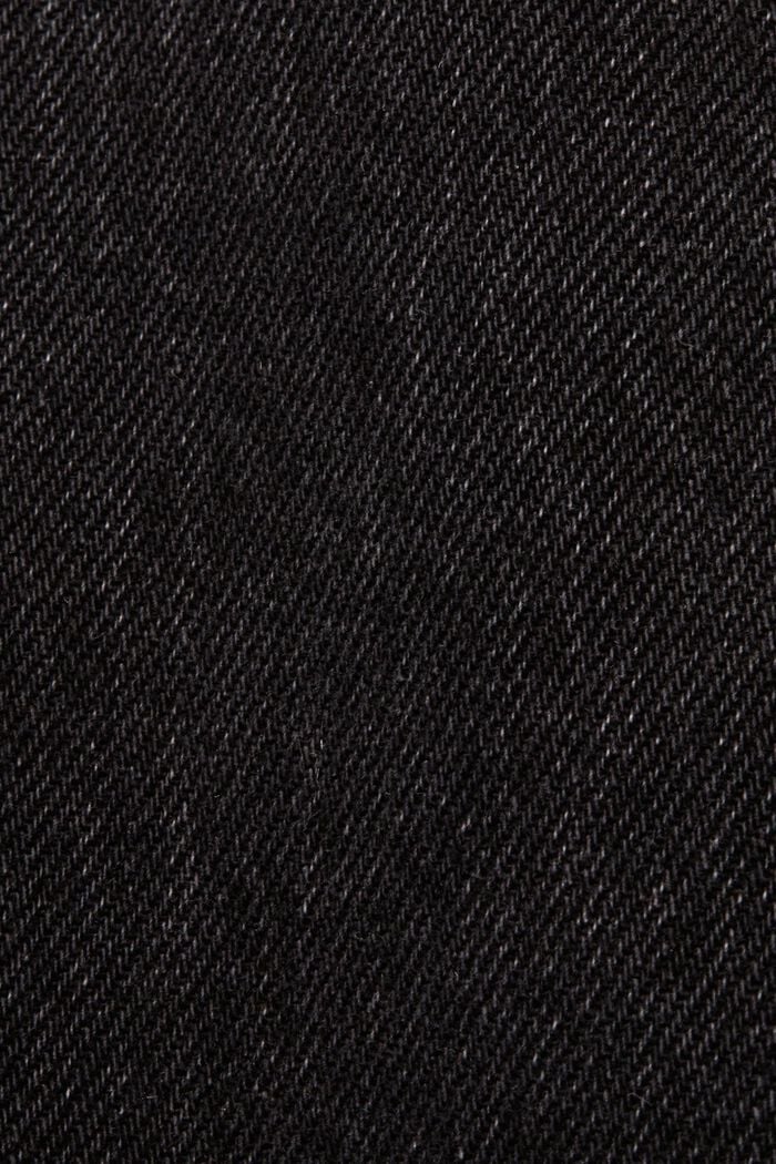 Falda midi con cintura asimétrica, BLACK MEDIUM WASHED, detail image number 6