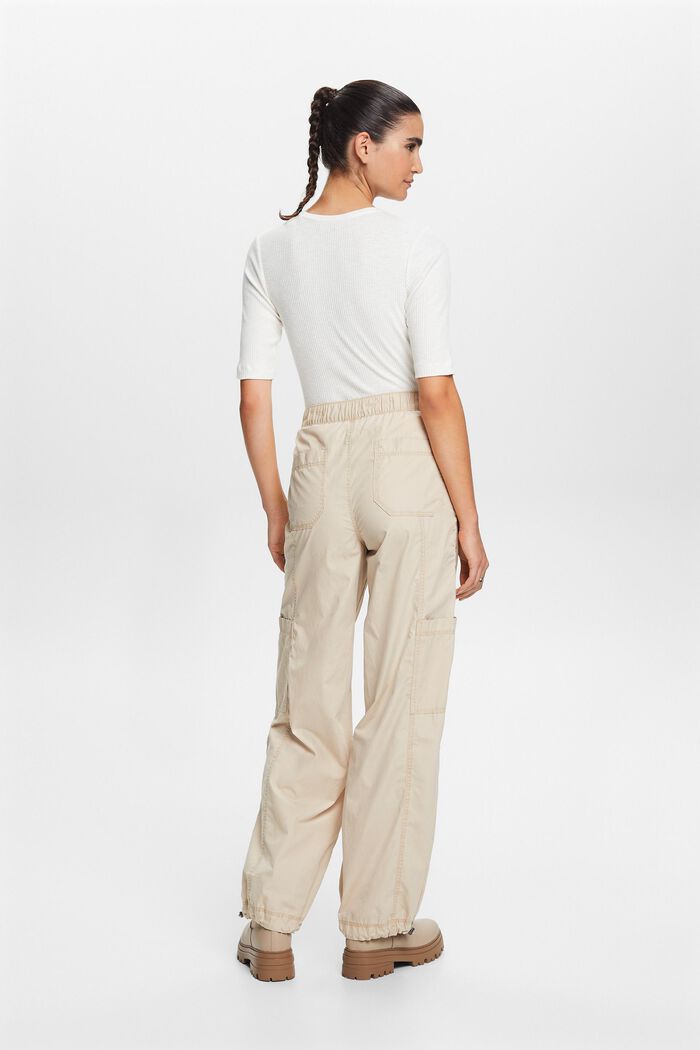 Pantalones estilo cargo, 100 % algodón, SAND, detail image number 3